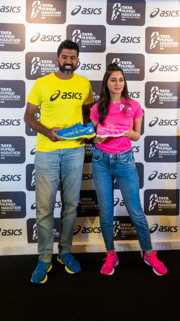 Tennis Ace Rohan Bopanna and actress Nikita Dutta launched the TMM-ASICS Race Day T-Shirt along with the GEL Nimbus-22