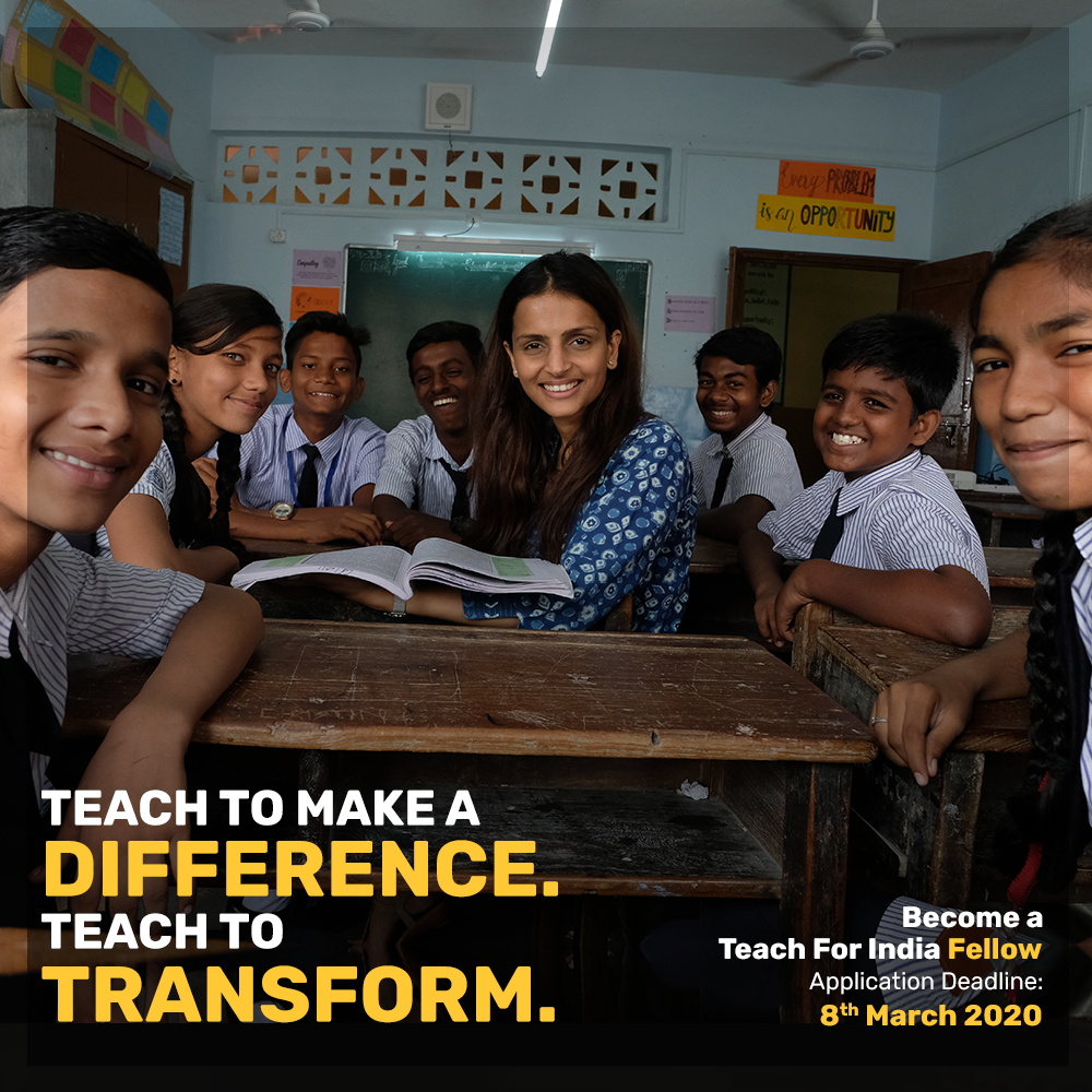 Teach For India announces the final round of applications for its Fellowship programme.