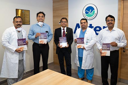 Aster CMI Hospital launches a book ‘Primary Immune Deficiencies Made Simple’ to increase the awareness about the burden of Primary Immune Deficiency diseases in the country