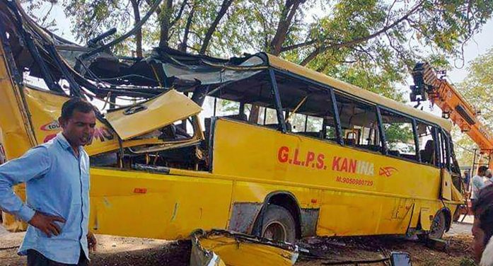 Six Killed, Many Injured in Haryana School Bus Crash; School Faces Scrutiny for Holiday Operation
