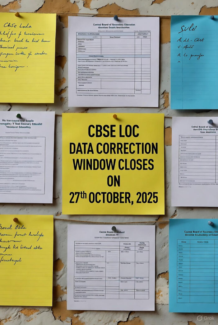 CBSE LOC Data Correction Window Closes October 27, 2025: Schools and Parents Urged to Act Swiftly