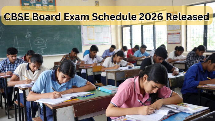 CBSE Board Exam Schedule 2026 Released: Key Dates and Everything Students Need to Know