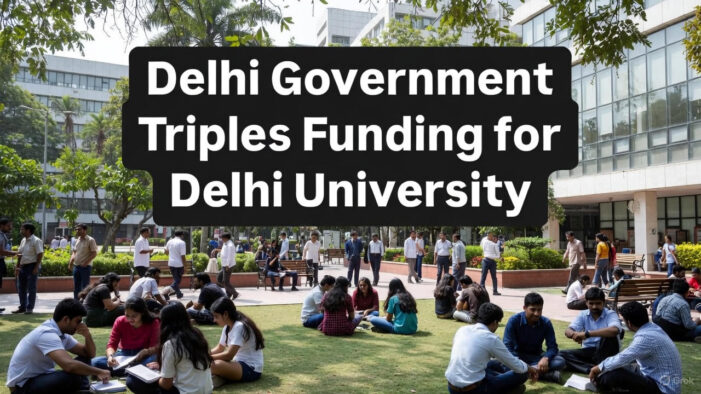 Delhi Government Triples Funding for Delhi University: ₹100 Crore Boost Signals Major Push for Higher Education