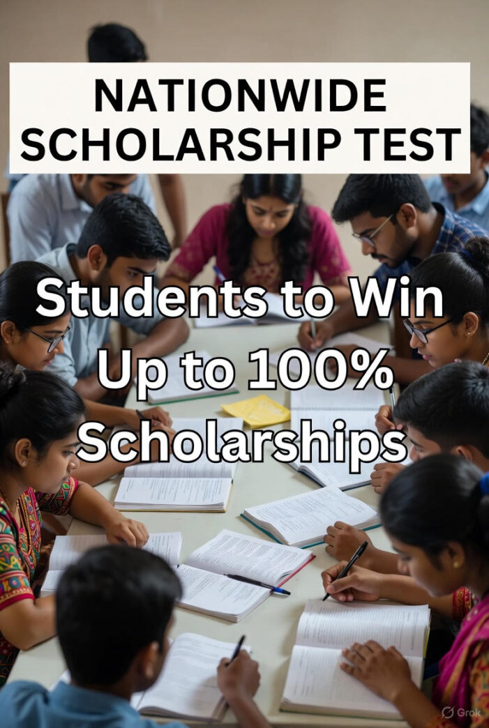 Nationwide Scholarship Test on November 22: A Golden Opportunity for Grades V–X Students to Win Up to 100% Scholarships