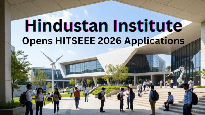 Hindustan Institute Opens HITSEEE 2026 Applications: Your Gateway to B.Tech Admissions is Now Live!