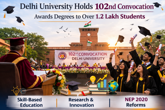 Delhi University Holds 102nd Convocation, Awards Degrees to Over 1.2 Lakh Students