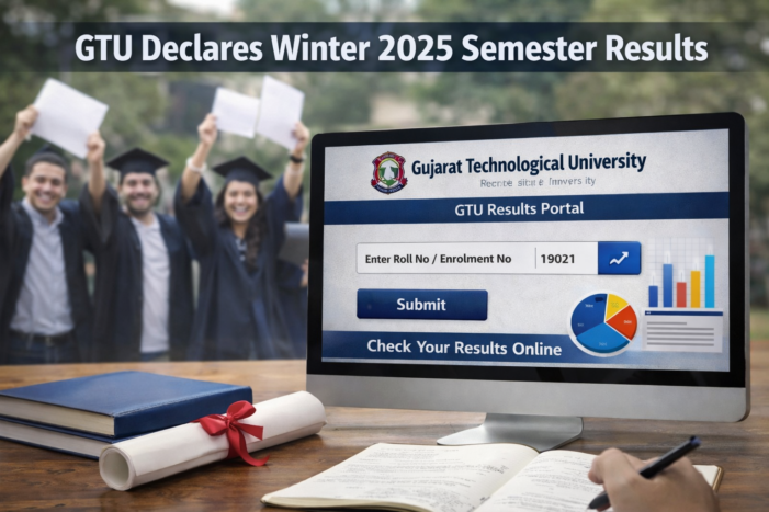 GTU Declares Winter 2025 Semester Results for UG, PG and Diploma Courses