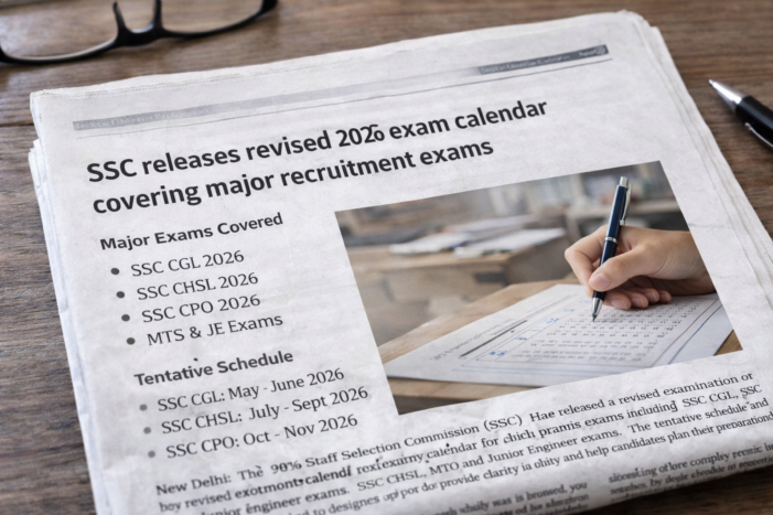 SSC Releases Revised 2026 Exam Calendar for Major Recruitment Exams