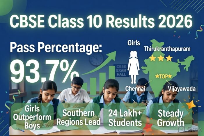 CBSE Class 10 Results 2026 Declared: Pass Percentage Reaches 93.7%