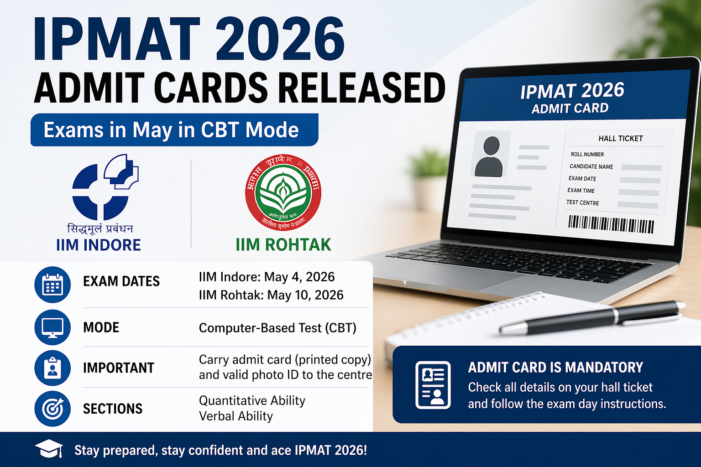 IPMAT 2026 Admit Cards Released; Exams in May in CBT Mode