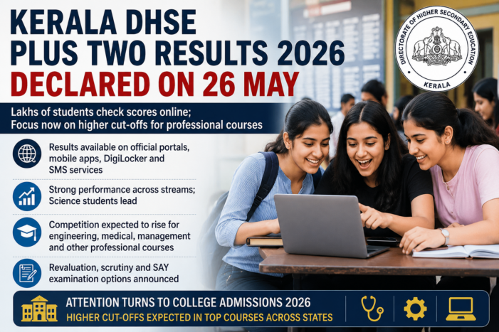 Kerala DHSE Plus Two Results 2026 Declared, Focus Shifts to Competitive College Admissions