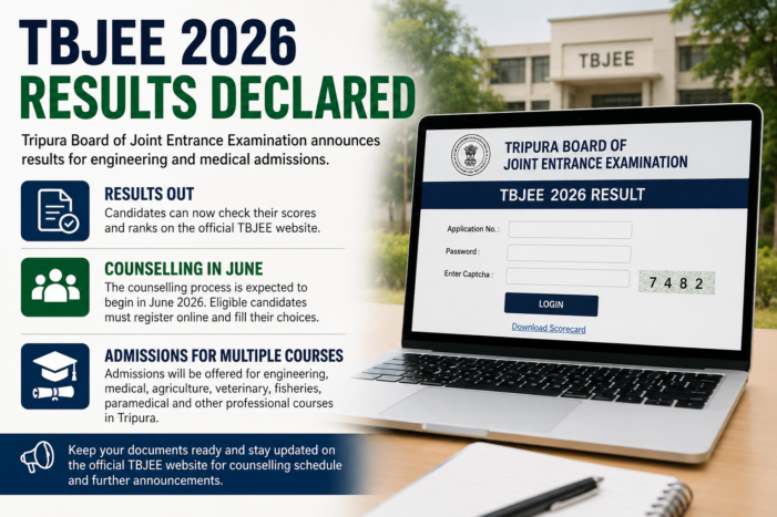 TBJEE 2026 Results Declared; Counselling to Begin in June