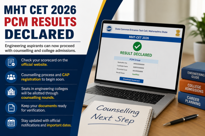 MHT CET 2026 PCM Results Declared; Engineering Admission Process Moves Forward