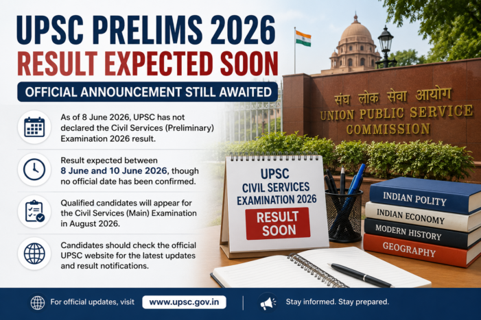 UPSC Prelims 2026 Result Expected Soon; Official Announcement Still Awaited
