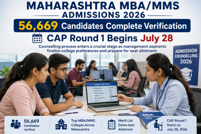 Maharashtra MBA/MMS Admissions Advance as 56,669 Candidates Complete Verification