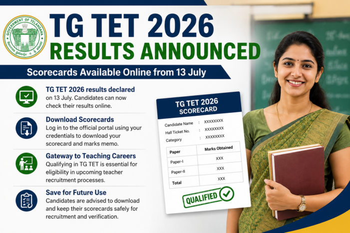 TG TET 2026 Results Announced; Candidates Can Download Scorecards Online