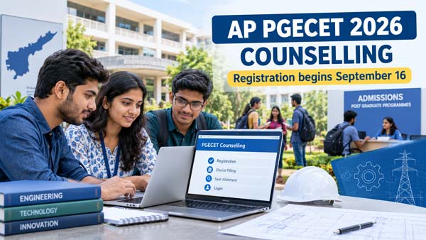 AP PGECET 2026 Counselling Schedule Announced; Registration Begins September 16