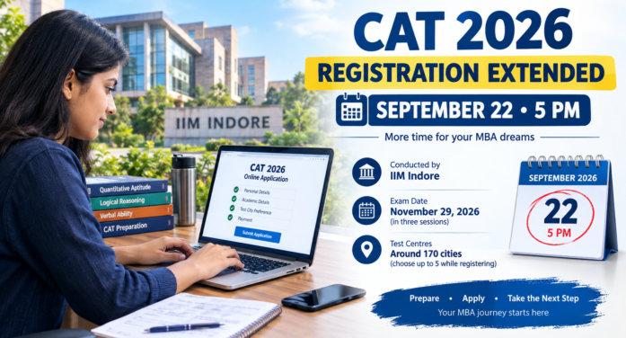 CAT 2026 Registration Deadline Extended to September 22: Candidates Get One More Week to Apply