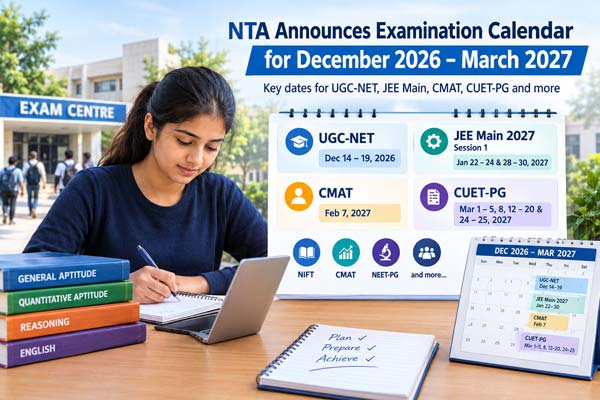 NTA Announces Examination Calendar for December 2026–March 2027