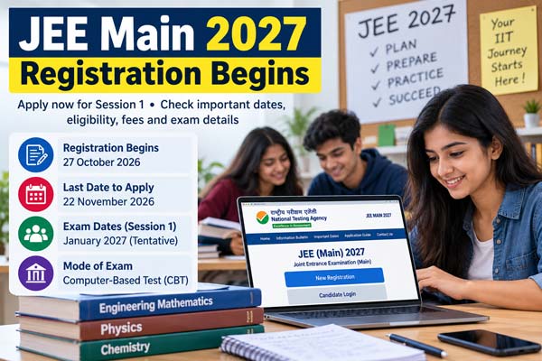 JEE Main 2027 Registration Begins: Check Application Deadline, Exam Dates and Eligibility